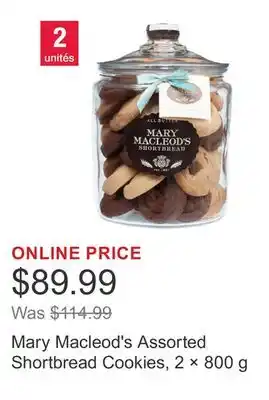 Costco Mary Macleod's Assorted Shortbread Cookies, 2 × 800 g offer