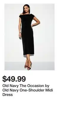 Old Navy Old Navy The Occasion by Old Navy One-Shoulder Midi Dress offer