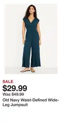 Old Navy Old Navy Waist-Defined Wide-Leg Jumpsuit offer