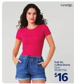 Walmart Pull-On Cuffed Shorts offer