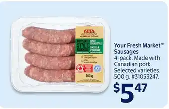 Walmart Your Fresh Market Sausages offer
