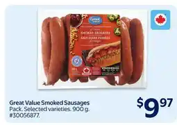Walmart Great Value Smoked Sausage offer
