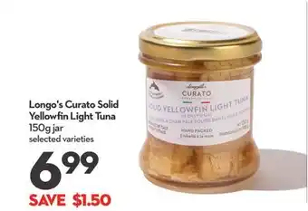 Longo's Curato Solid Yellowfin Light Tuna offer
