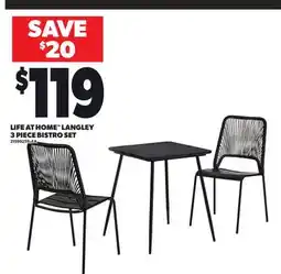 Loblaws LIFE AT HOME LANGLEY 3 PIECE BISTRO SET offer
