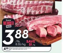 Sobeys Fresh Pork Tenderloin Family Size or Back Ribs offer