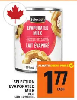 Food Basics SELECTION EVAPORATED MILK offer