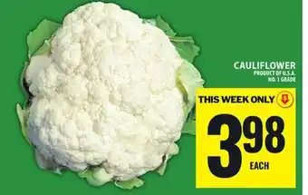 Food Basics CAULIFLOWER offer
