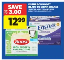 Real Canadian Superstore ENSURE OR BOOST READY TO DRINK SHAKES offer