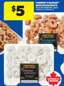 Real Canadian Superstore FARMER'S MARKET MINI DOUGHNUTS, 600 G offer