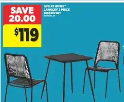Real Canadian Superstore LIFE AT HOME LANGLEY 3 PIECE BISTRO SET offer