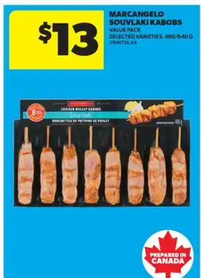 Real Canadian Superstore MARCANGELO SOUVLAKI KABOBS VALUE PACK, 480/640 G offer