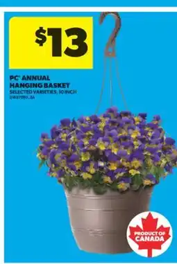Real Canadian Superstore PC ANNUAL HANGING BASKET, 10 INCH offer