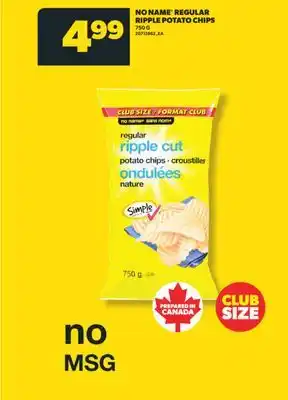 Real Canadian Superstore NO NAME REGULAR RIPPLE POTATO CHIPS, 750 G offer
