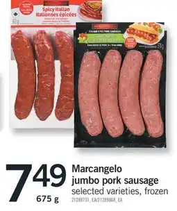 Fortinos MARCANGELO JUMBO PORK SAUSAGE, 675 G offer