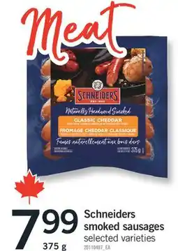 Fortinos SCHNEIDERS SMOKED SAUSAGES, 375 G offer