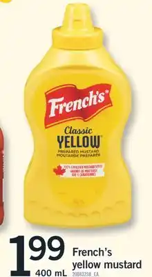 Fortinos FRENCH'S YELLOW MUSTARD, 400 ML offer