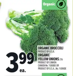 Metro ORGANIC BROCCOLI PRODUCT OF U.S A. ORGANIC YELLOW ONIONS 2 LB offer