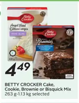 Sobeys BETTY CROCKER Cake, Cookie, Brownie or Bisquick Mix offer