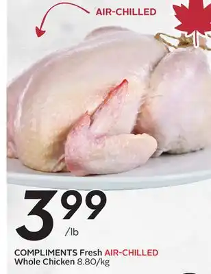 Sobeys COMPLIMENTS Fresh AIR-CHILLED Whole Chicken offer