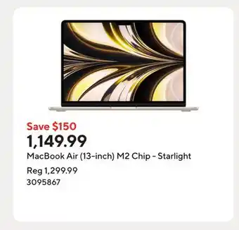 Staples MacBook Air (13-inch) M2 Chip - Starlight offer