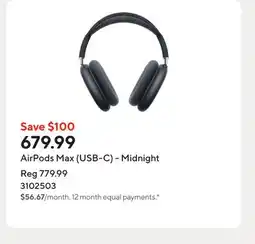 Staples AirPods Max (USB-C) - Midnight offer