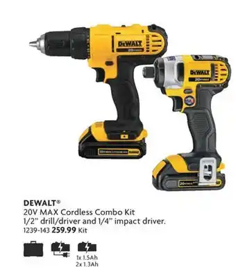 Home Hardware 20V MAX Cordless Combo Kit offer