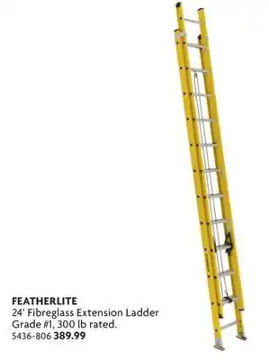 Home Hardware 24' Fibreglass Extension Ladder offer