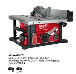 Home Hardware M18 FUEL 8-1/4 Cordless Table Saw Brushless Motor offer