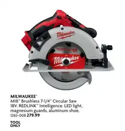 Home Hardware M18 Brushless 7-1/4 Circular Saw offer