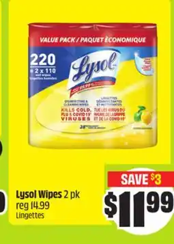 FreshCo Lysol Wipes 2 Pk offer