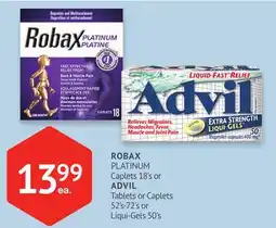 IDA Pharmacy ROBAX or ADVIL offer