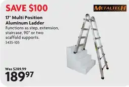 Home Hardware 17' Multi Position Aluminum Ladder offer