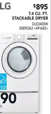 RONA 7.4 CU. FT. STACKABLE DRYER offer