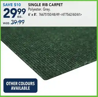 RONA SINGLE RIB CARPET offer
