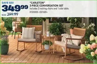 RONA CARLETON 3-PIECE CONVERSATION SET offer
