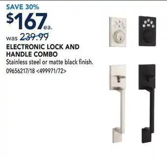 RONA ELECTRONIC LOCK AND HANDLE COMBO offer