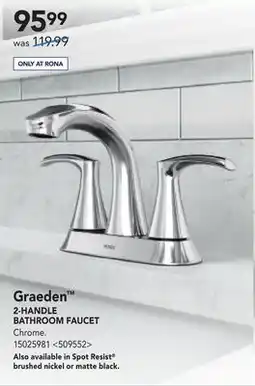 RONA MOEN Graeden 2-HANDLE BATH ROOM FAUCET offer