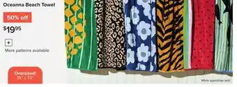 Linen Chest Oceanna Beach Towel offer