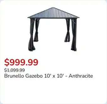 Club Piscine Brunello Gazebo 10' x 10' - Anthracite offer