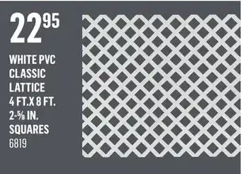 Canac White PVC Classic Lattice4 ft.x 8 ft offer