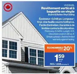 Patrick Morin Board & Batten Vinyl Siding offer