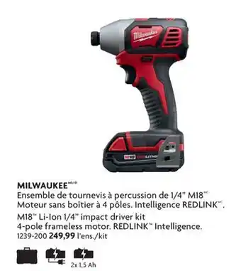 Home Hardware M18 Li-Ion 1/4 Impact Driver Kit offer