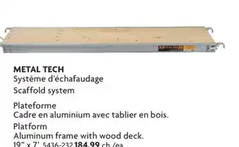 Home Hardware Platform Aluminum Frame with wood Deck offer