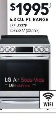RONA LG 6.3 CU. FT. RANGE offer
