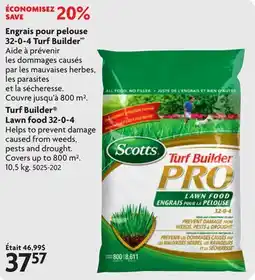 Home Hardware SCOTTS Turf Builder Lawn food 32-0-4 offer