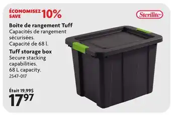 Home Hardware STERILITE Tuff storage box offer