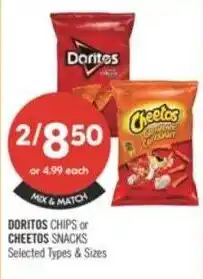 Shoppers Drug Mart Doritos chips or cheetos snacks offer