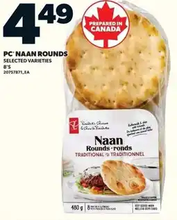 Loblaws PC naan rounds offer