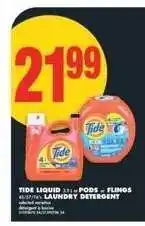 No Frills Tide Liquid 2.21L / Pods / Flings offer