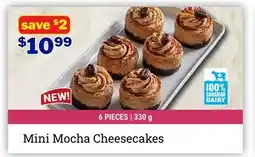 M & M Food Market Mini Mocha Cheesecakes offer
